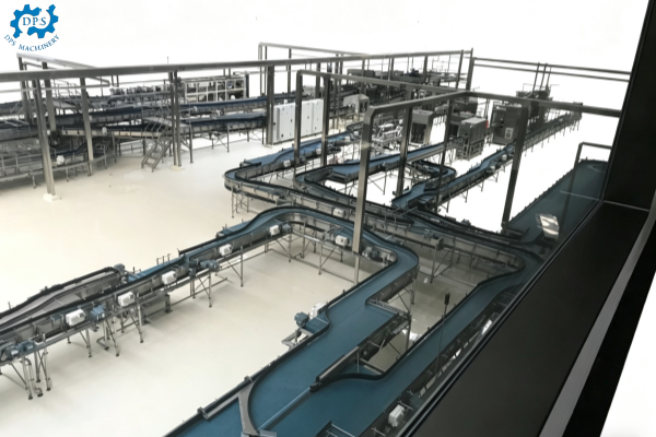 DPS Machinery Air Conveyor and Belt Conveying System for automated bottle conveying in food, beverage and daily chemical industries