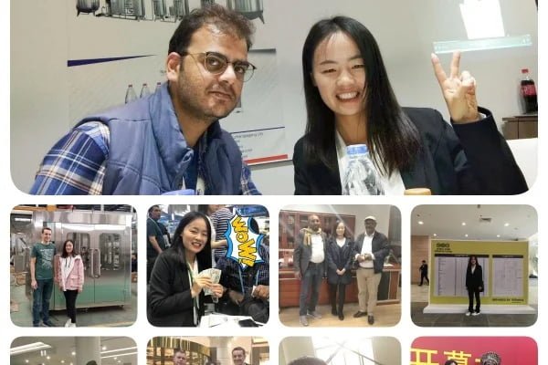 DPS Machinery team photo with global customers - labeling machine manufacturer Suzhou China